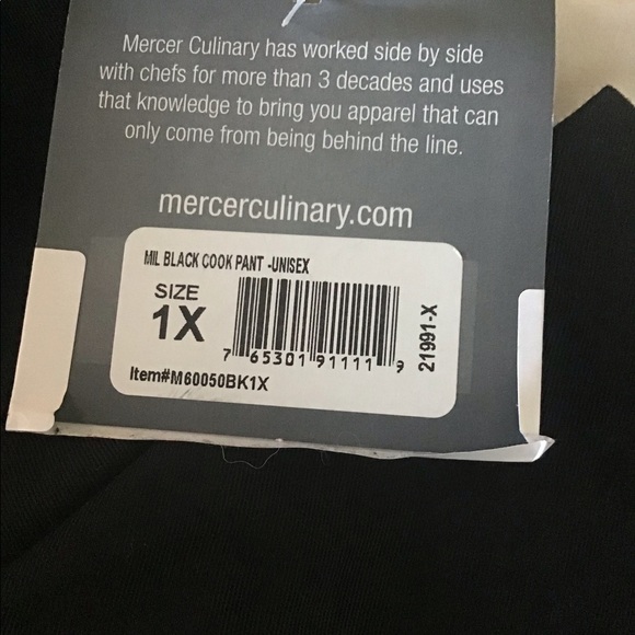 🌟🌟🌟Mercer Culinary plus 1X Blk Unisex Pants NWT - Picture 3 of 10